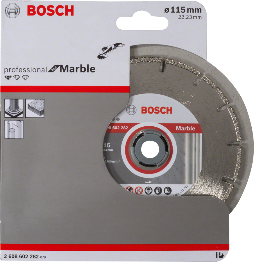 Bosch marble cutting disc 115 mm for angle grinders.