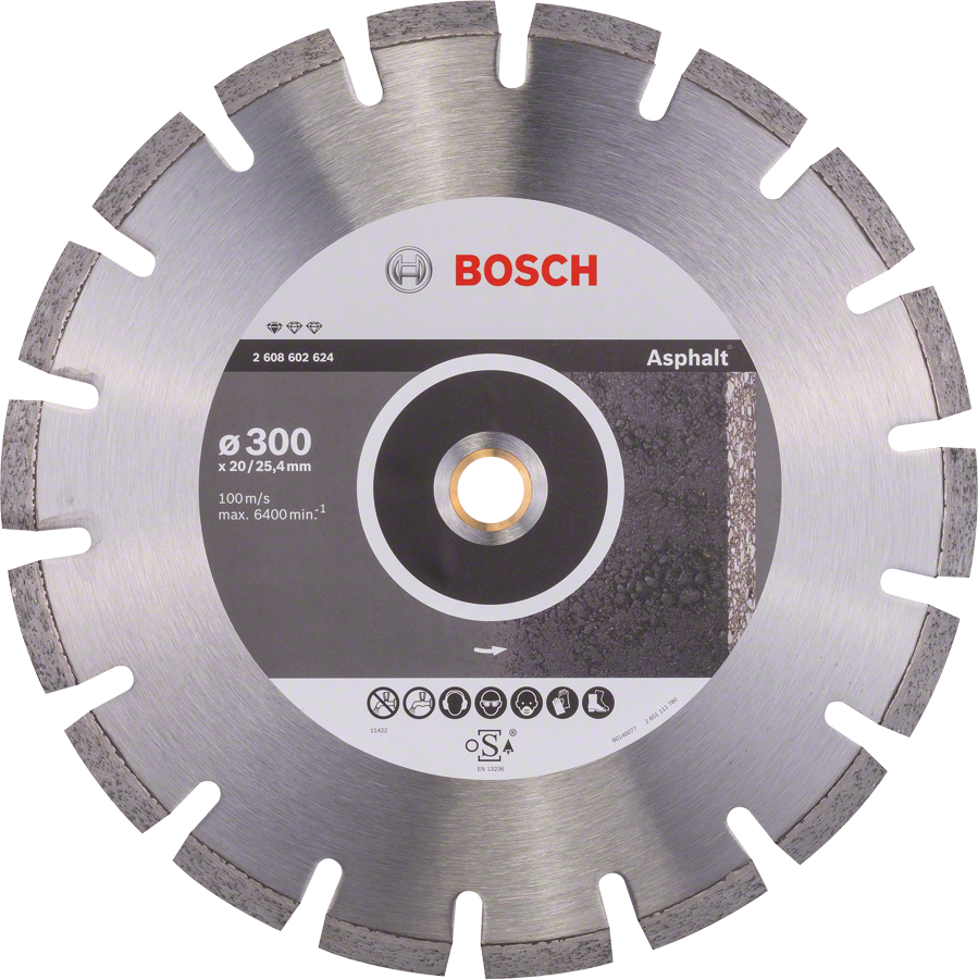 Bosch Standard for Asphalt diamond cutting disc 300mm.