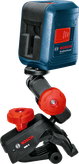 Bosch GLL 2 laser leveling tool with clamp mount.