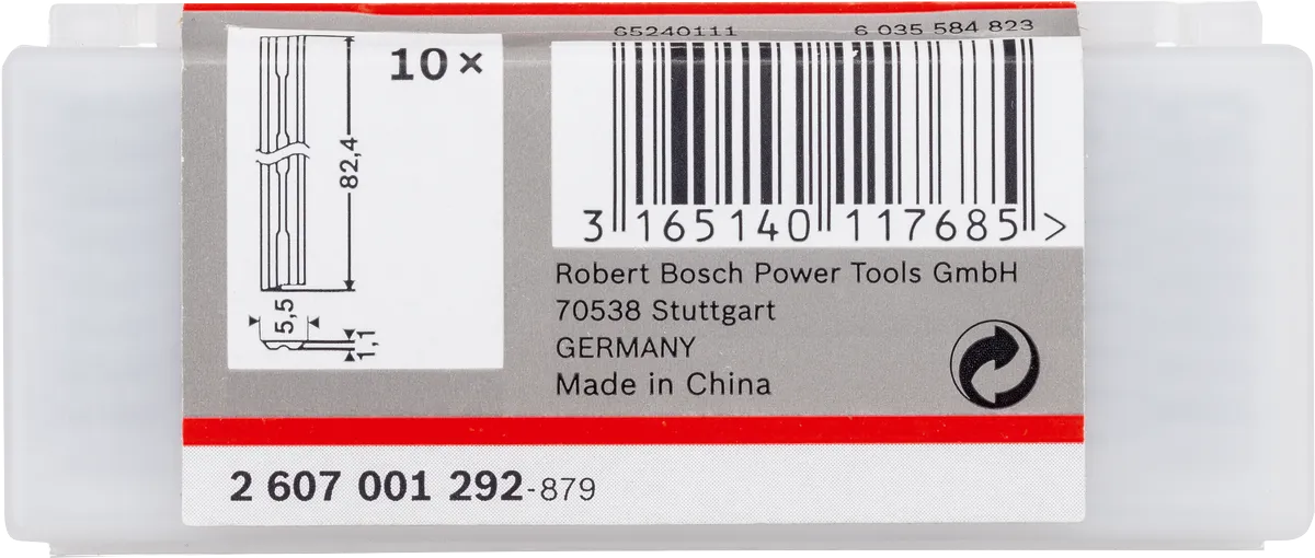 Bosch planer knife 82 mm tungsten carbide 40°.