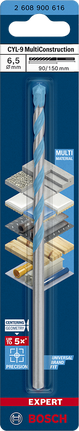 Bosch CYL-9 MultiConstruction drill bit 6.5×90×150 mm.