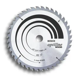 Bosch Optiline Wood circular saw blade for precise wood cutting.