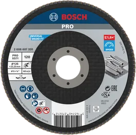 Bosch PRO X571 flap disc angled 125mm G120.