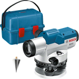 Bosch GOL 32 G optical level with case and plumb bob.