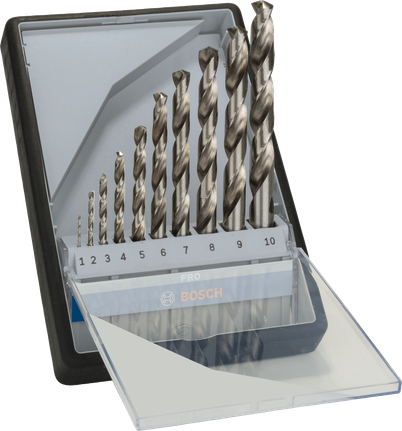 Bosch PRO Metal HSS-G Twist Drill Bit Set 10 pcs.