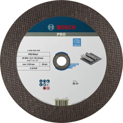 Bosch PRO Metal Bonded Cutting Disc 305mm for metal.