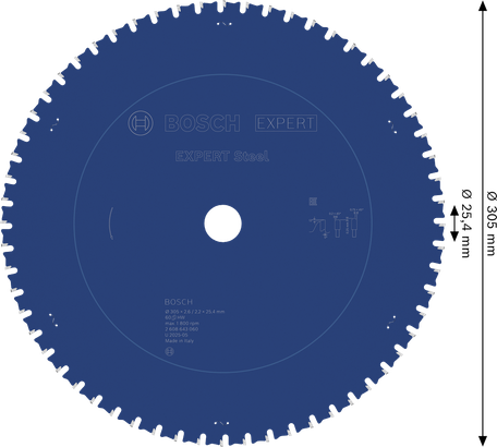Bosch EXPERT Steel Circular Saw Blade 305mm T60.