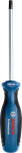 Torx screwdriver with a blue and black ergonomic handle.