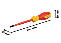 Bosch VDE SL6.5x125 insulated screwdriver with dimensions.