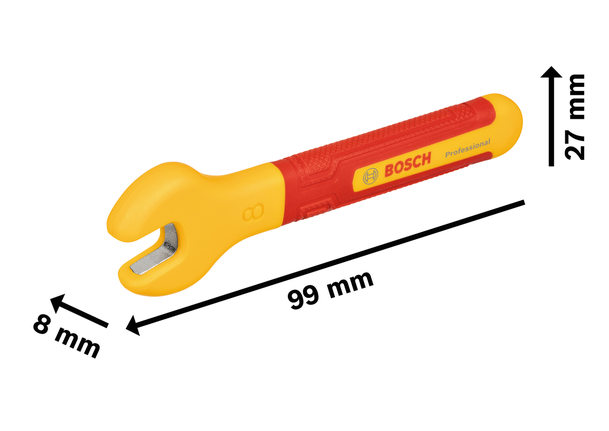 Bosch VDE Spanner 8 mm open-ended insulated tool.