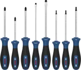 Bosch PRO Screwdriver Set 8 pcs with color-coded handles.