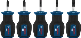 Bosch PRO Stubby Screwdriver PH/SL Set with S2 shafts.