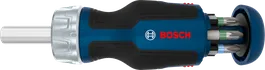 Bosch stubby bit ratchet screwdriver with 6 bit magazine.