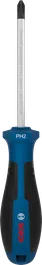 Bosch PH2 x 100 mm screwdriver with ergonomic handle.