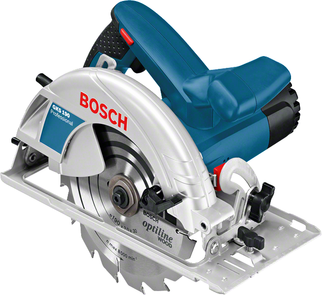Bosch GKS 190 hand-held circular saw for wood cutting.