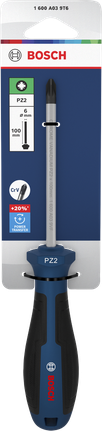Bosch PZ2 x 100 mm screwdriver with ergonomic handle.