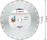 Bosch Multi Material Diamond Cutting Disc 350 mm for masonry.