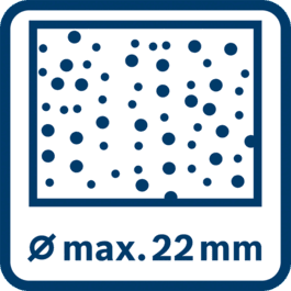 Diamètre de perçage maxi dans le béton 22 mm 