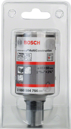 Scie cloche Bosch Endurance pour constructions multiples, diamètre 45 mm.