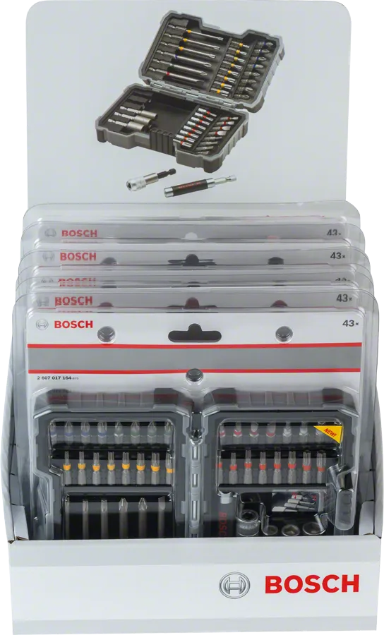 Coffret d'embouts et de douilles Bosch 43 pièces.