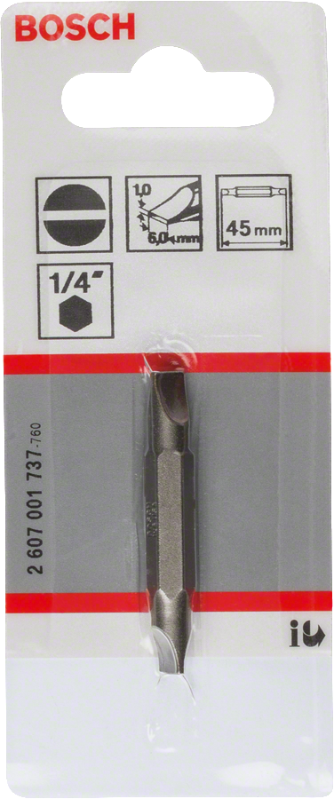 Embout Bosch double extrémité 1/4″ 45 mm.