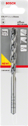 Foret pour pierre naturelle Bosch 8 mm CYL-9.