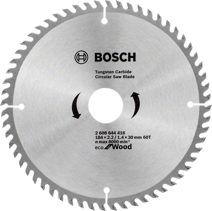 Lame de scie circulaire Bosch Eco pour bois, 60 dents.