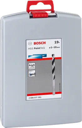 Jeu de forets Bosch HSS PointTeQ 1–10 mm.