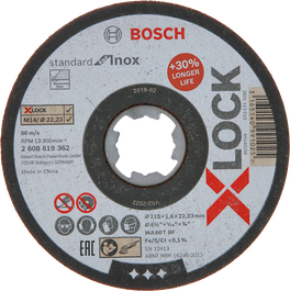 Disque à tronçonner X-LOCK Standard for Inox