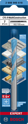 Foret Bosch EXPERT CYL-9 MultiConstruction 7×60×100 mm.