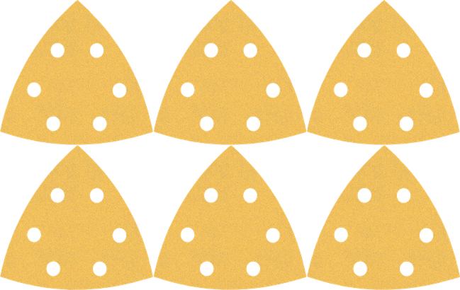 Jeu de 6 papiers abrasifs Bosch EXPERT C470 pour ponceuses delta.