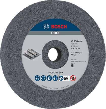 Meule métallique Bosch PRO 150 x 20 x 20 mm G24.