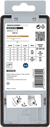 Coffret de 6 forets hélicoïdaux Bosch PRO HSS-Co.