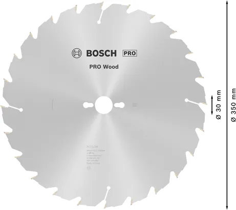 Lame de scie circulaire Bosch PRO Wood 350 mm T24.