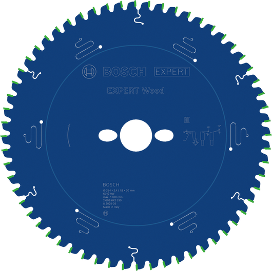 Lame de scie circulaire Bosch EXPERT Wood 254mm T60.