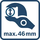 Capacité max 46 mm.