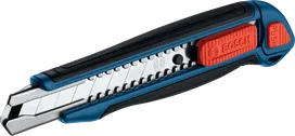 Couteau de coupe Bosch 18 mm à lame sécable avec poignée ergonomique.
