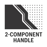 Poignée à 2 composants.