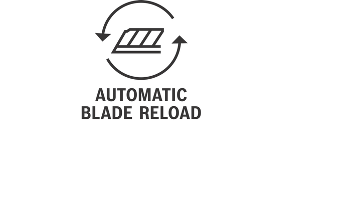 Rechargement automatique de la lame.