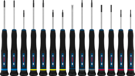 Jeu de tournevis de précision Bosch PRO 14 pièces avec tiges S2.