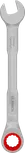 Clé mixte à cliquet Bosch 17 mm en chrome vanadium.