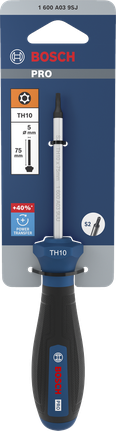 Tournevis Bosch PRO TH10 x 75 mm avec poignée ergonomique.