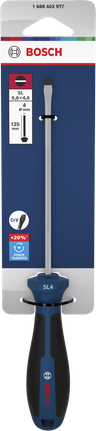 Tournevis Bosch SL 0,8 x 4,0 x 125 mm en emballage de vente au détail.