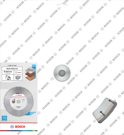 Disque de coupe diamant multi-matériaux Bosch 350 mm.