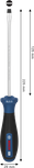Tournevis Bosch PRO SL 1,0 x 5,5 x 125 mm avec poignée ergonomique.