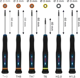 Jeu de tournevis de précision Bosch PRO TX/TH/H, 6 pièces.