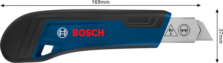 Couteau Bosch à lame sécable de 18 mm avec lame en acier SK5.