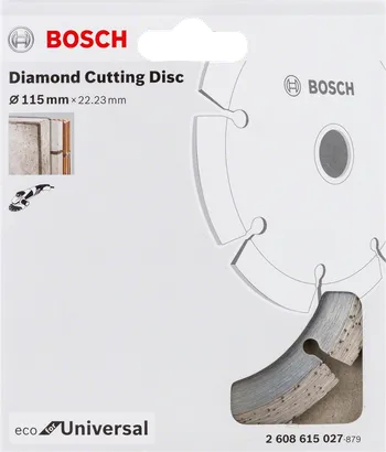 Disco de corte de diamante Bosch 115mm universal.
