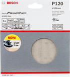 Lija Bosch M480 Net 150 mm P120 sin polvo.