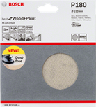 Lija Bosch M480 de 150 mm P180 sin polvo.